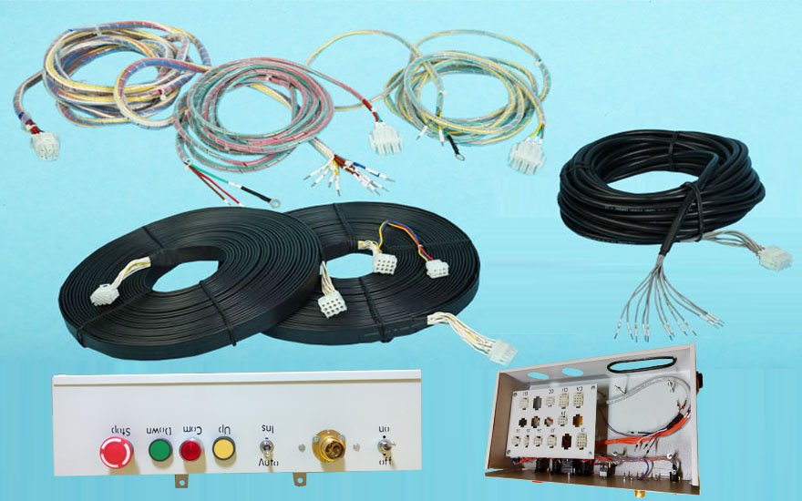 Elevator wire harness assemblies and control panels manufactured by Harness Techniques (I) Pvt. Ltd., specialist elevator wiring harness manufacturer in India.